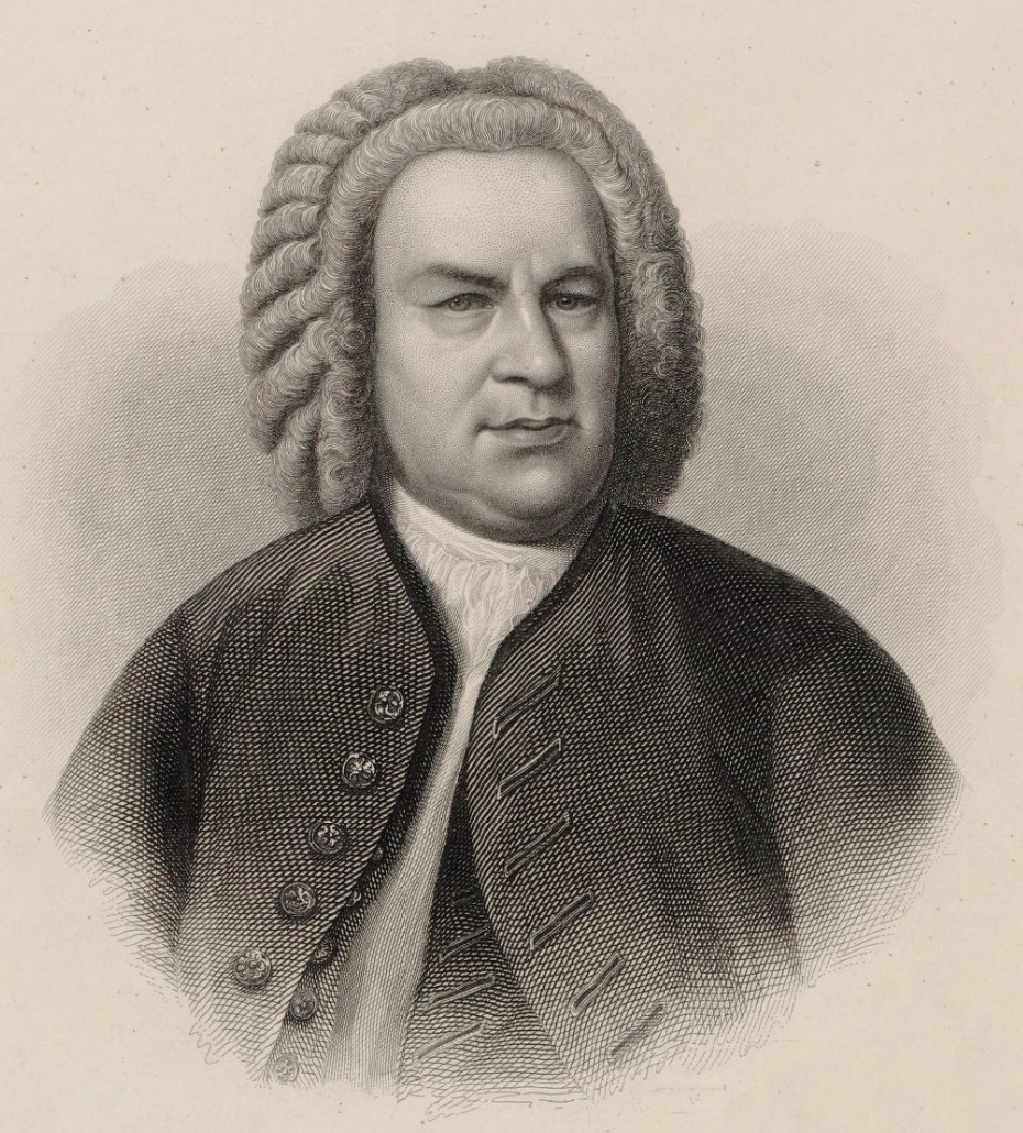Johann Sebastian BACH, gravure de August WEGER, Leipzig, faite vers 1865 d'après le portrait de Lazarus-Gotlieb SICHLING de 1746